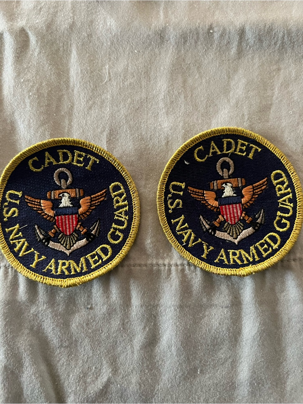 U.S. Navy Armed Guard Cadet Patch - Navy Blue & Gold - Brand New Never Used